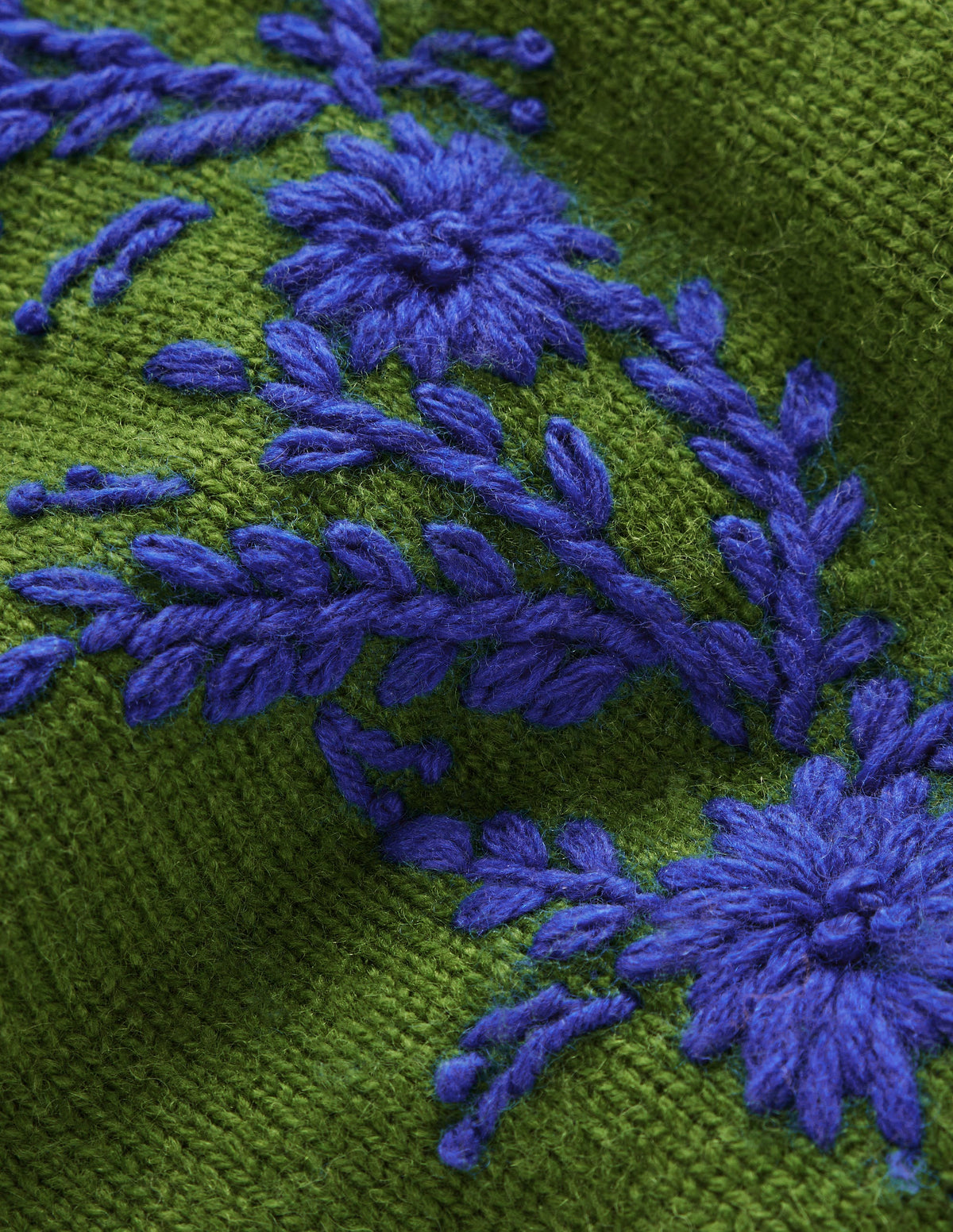 Embroidered Knitted Cardigan-Chive - Image 8