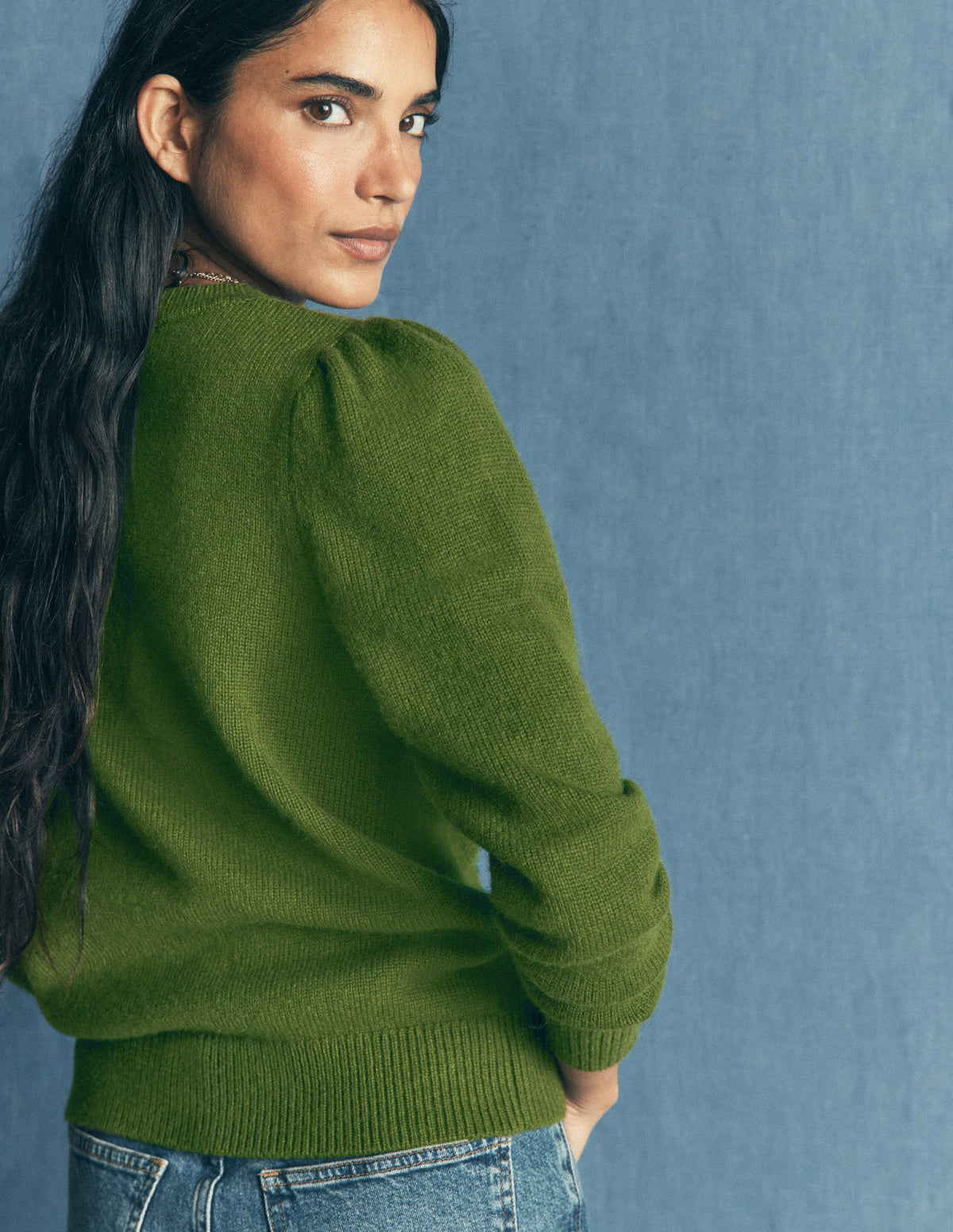 Embroidered Knitted Cardigan-Chive-4