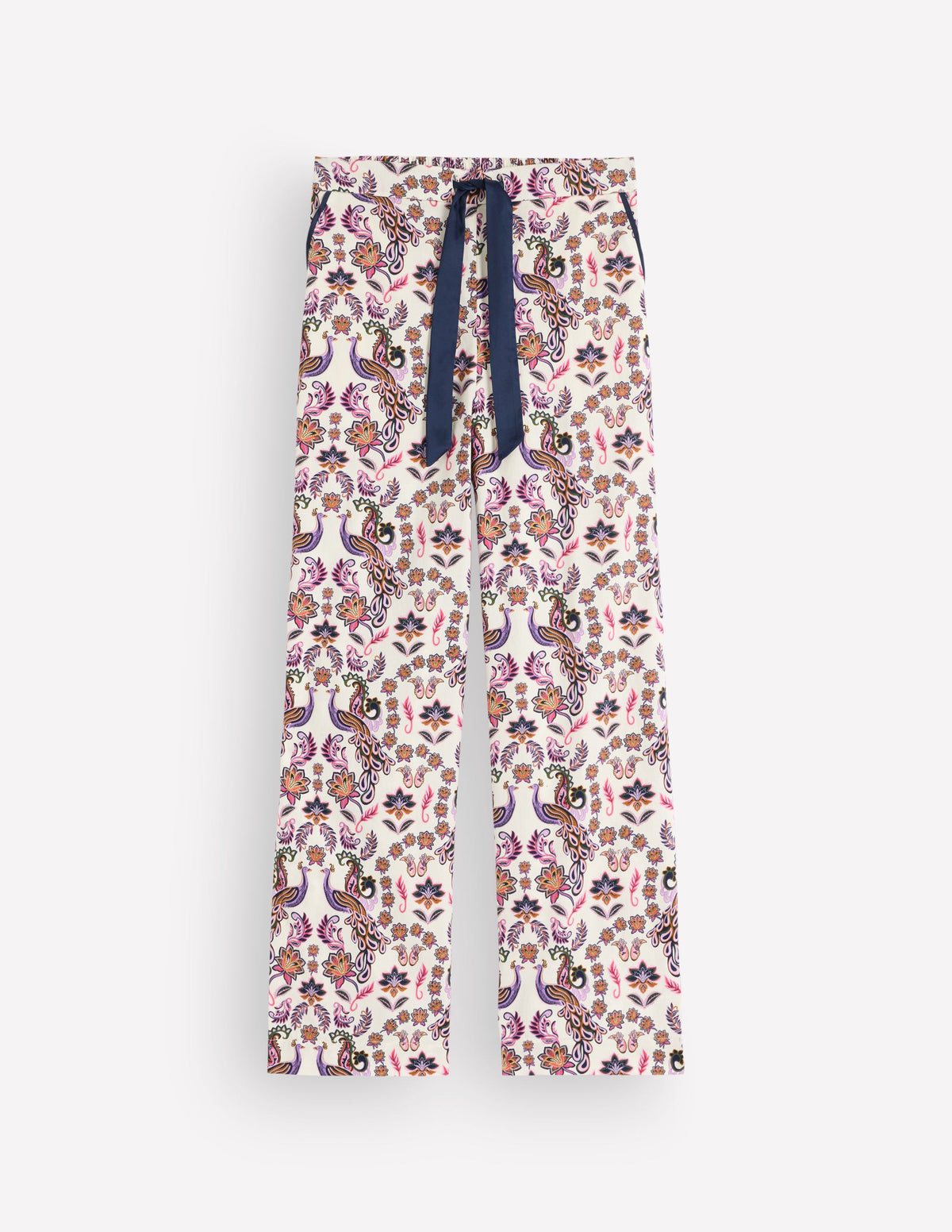 Cotton Pyjama Trousers-White Peacock - Image 5