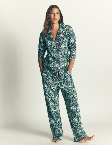 Brushed Cotton Pyjama Trousers-Flourishing Tiger