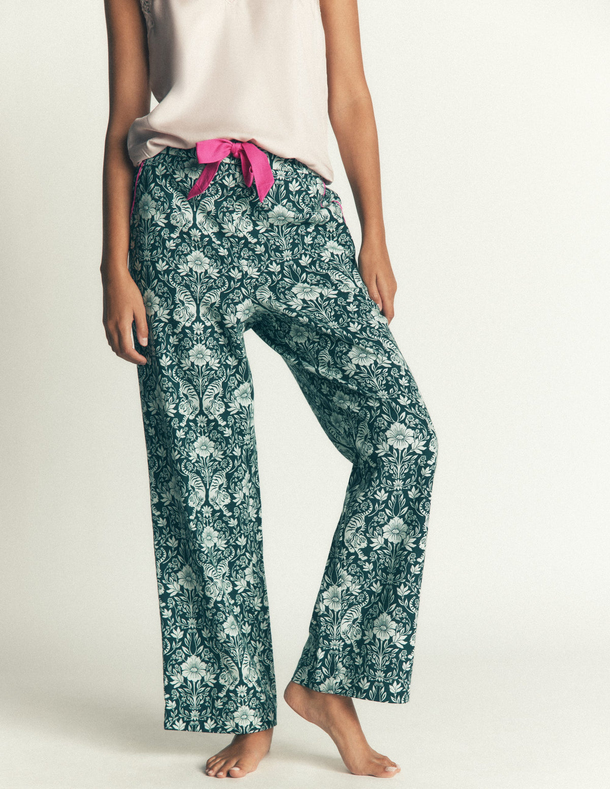 Brushed Cotton Pyjama Trousers-Flourishing Tiger-4