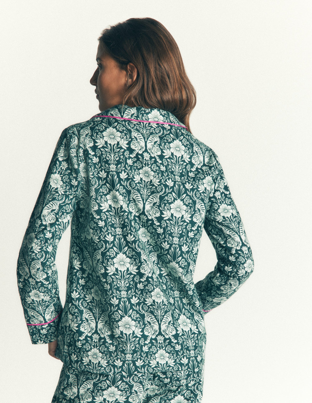 Brushed Cotton Pyjama Shirt-Flourishing Tiger-3