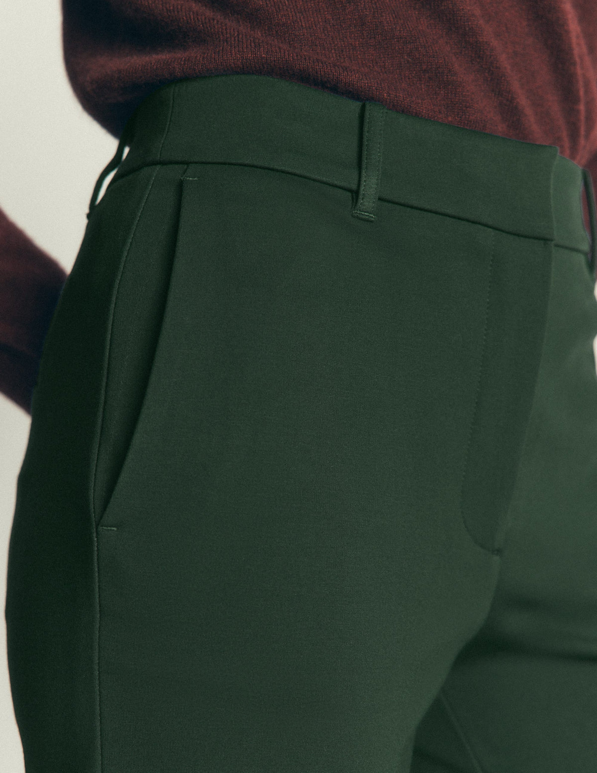 Highgate Ponte Trousers-Midnight Emerald - Image 2