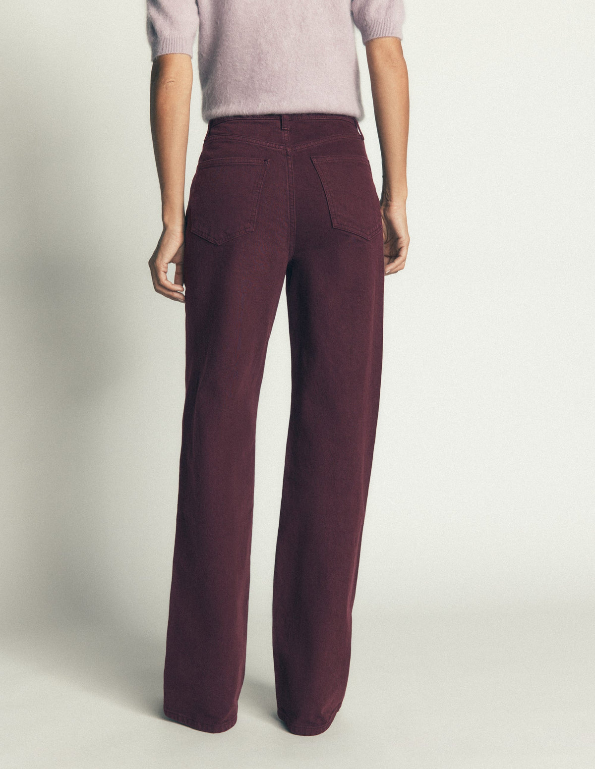 High Rise Column Leg Jeans-Wine Tasting-3