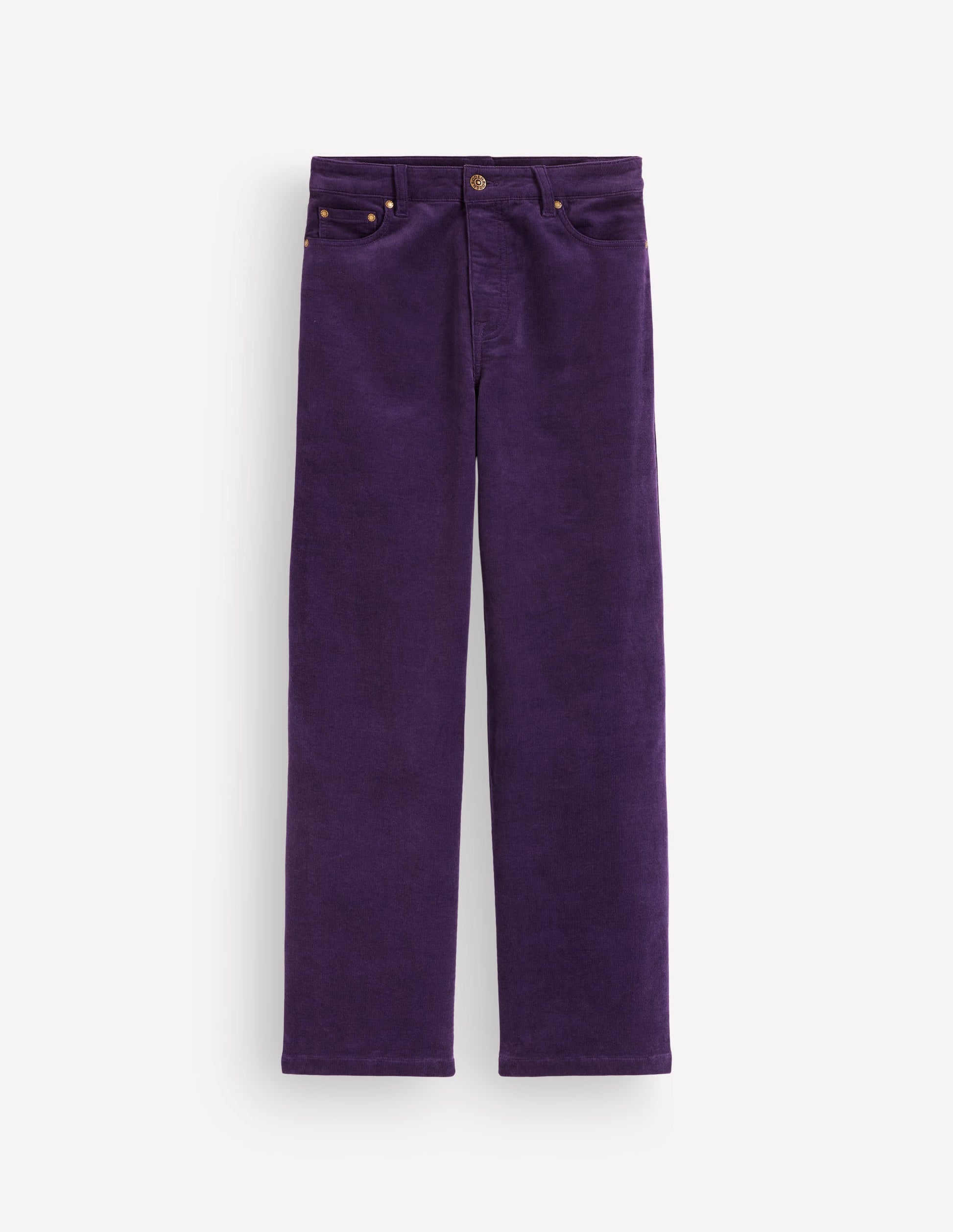 High Rise Cord Column Jeans-Deep Grape-6