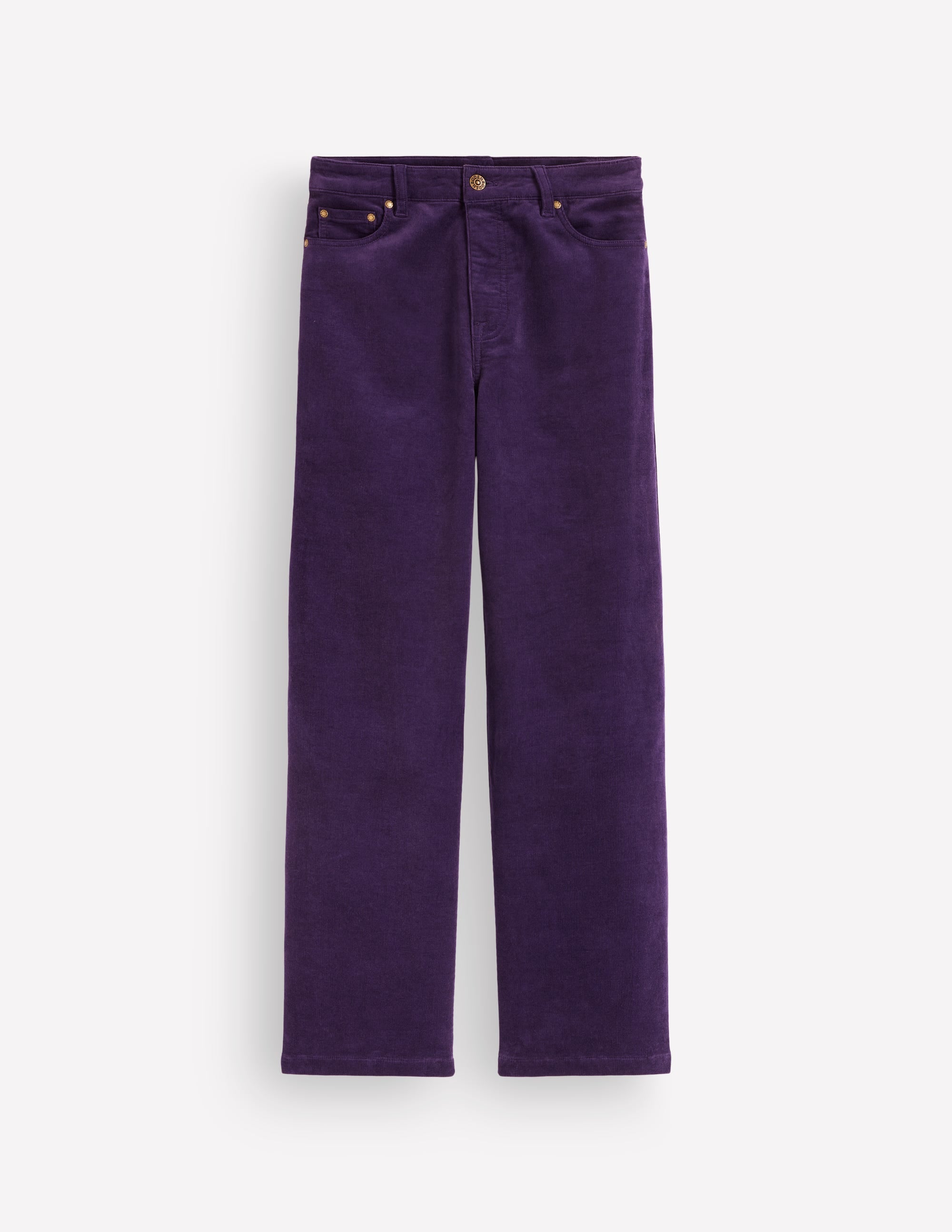High Rise Cord Column Jeans-Deep Grape - Image 6