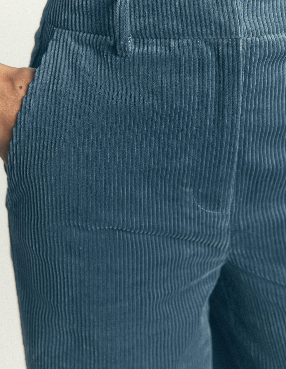 Belgravia Chunky Cord Trousers-Storm Blue-5