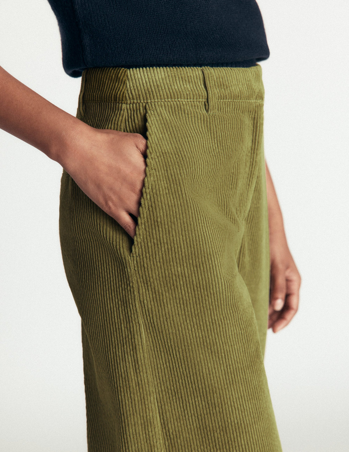Belgravia Chunky Cord Trousers-Cardamon Seed - Image 2