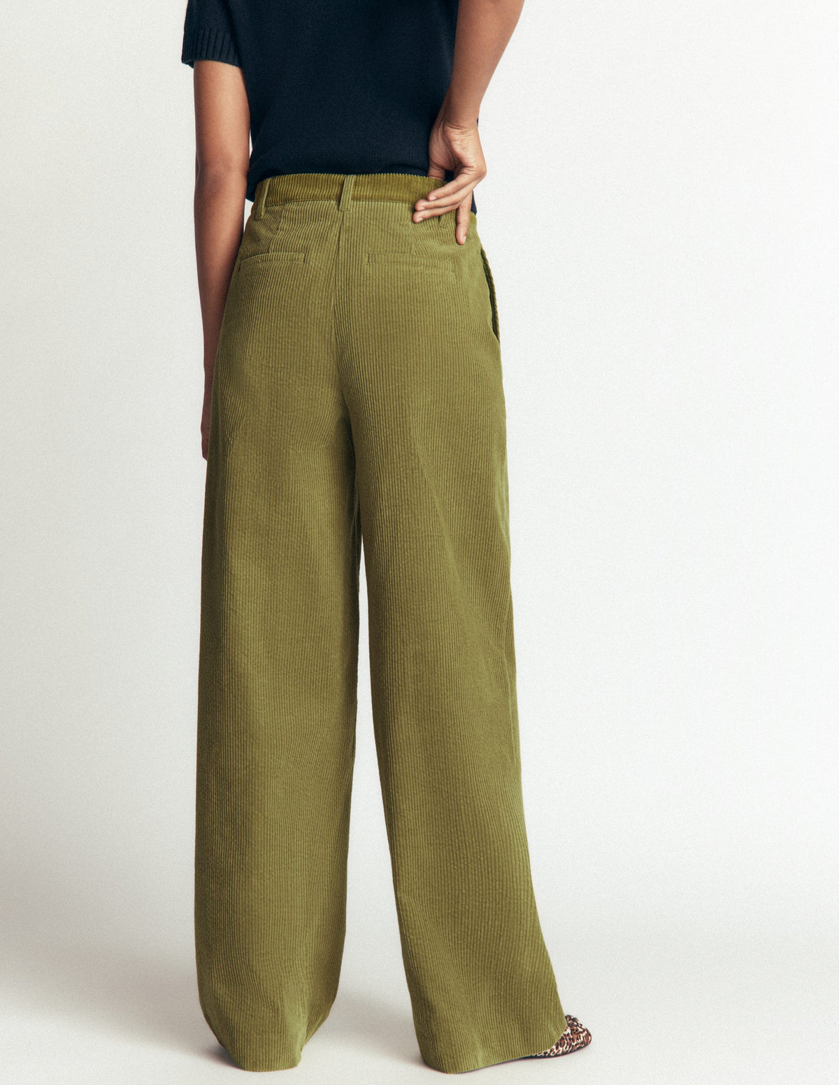 Belgravia Chunky Cord Trousers-Cardamon Seed - Image 3