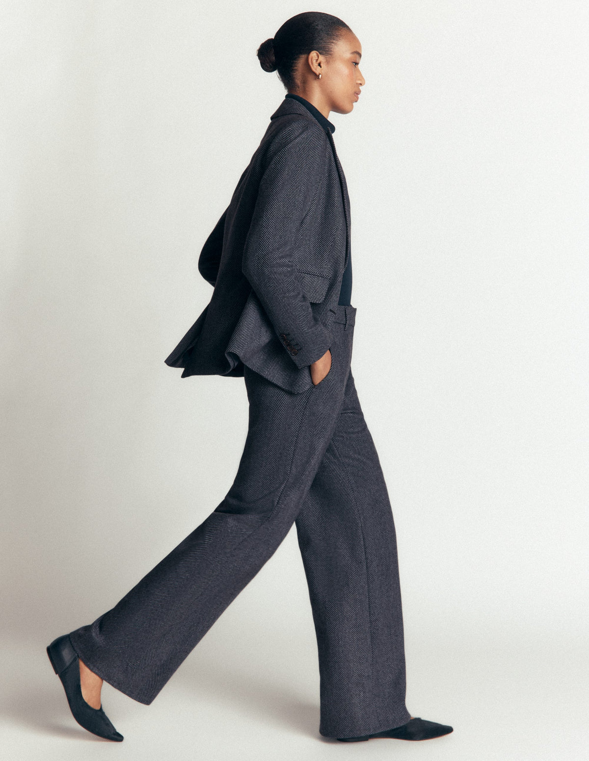 Belgravia Wool Blend Trousers-Blue Herringbone-7