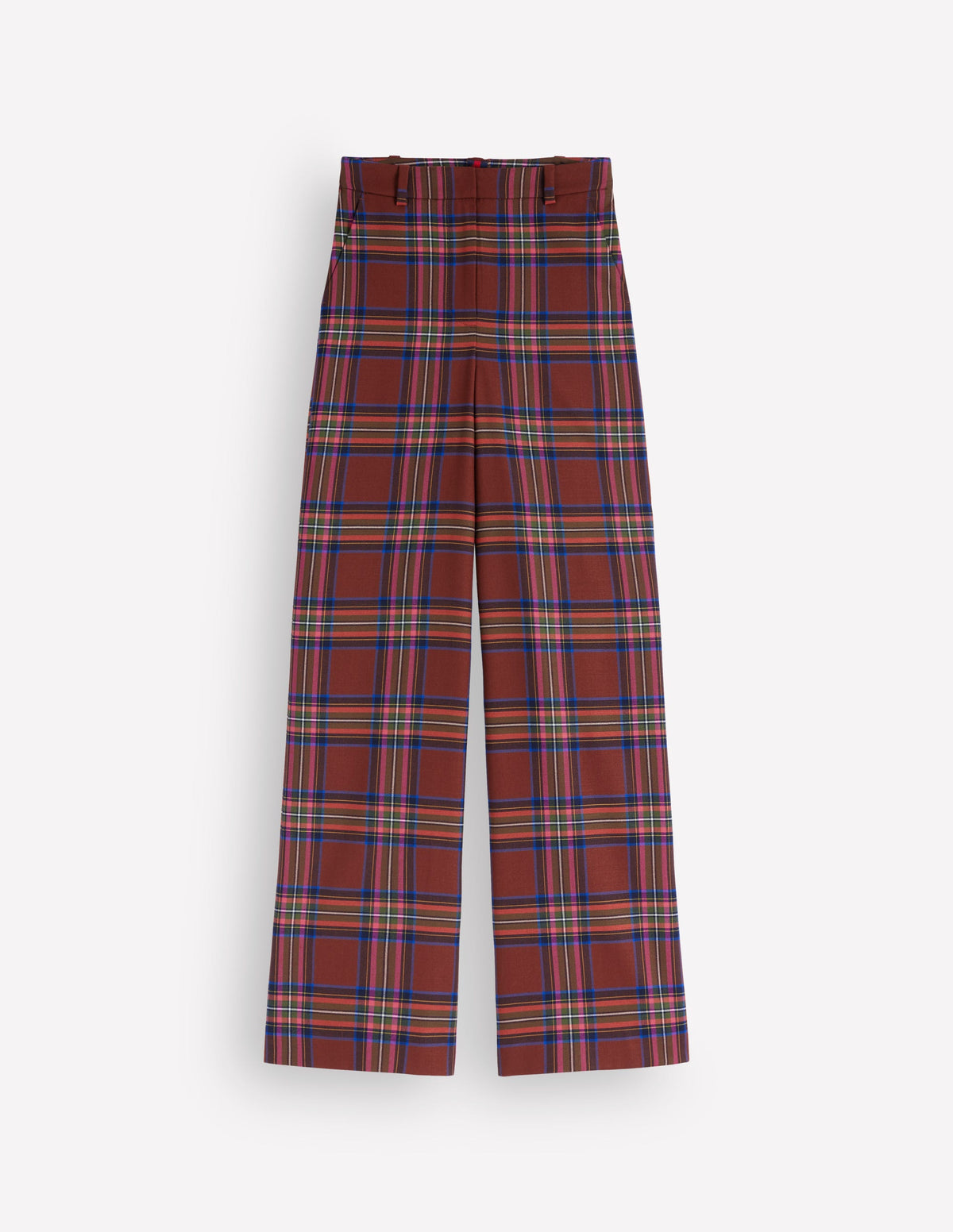 Belgravia Wool Blend Trousers-Brown, Blue, and Pink Check-6