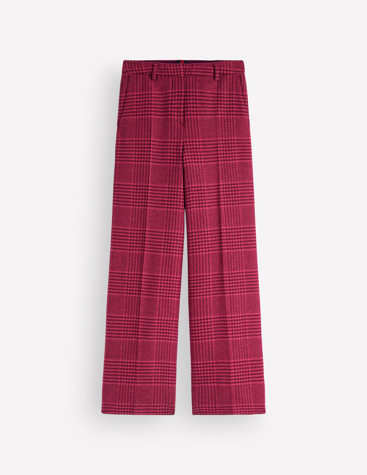 Belgravia Wool Blend Trousers-Pink and Maroon Check - Image 7
