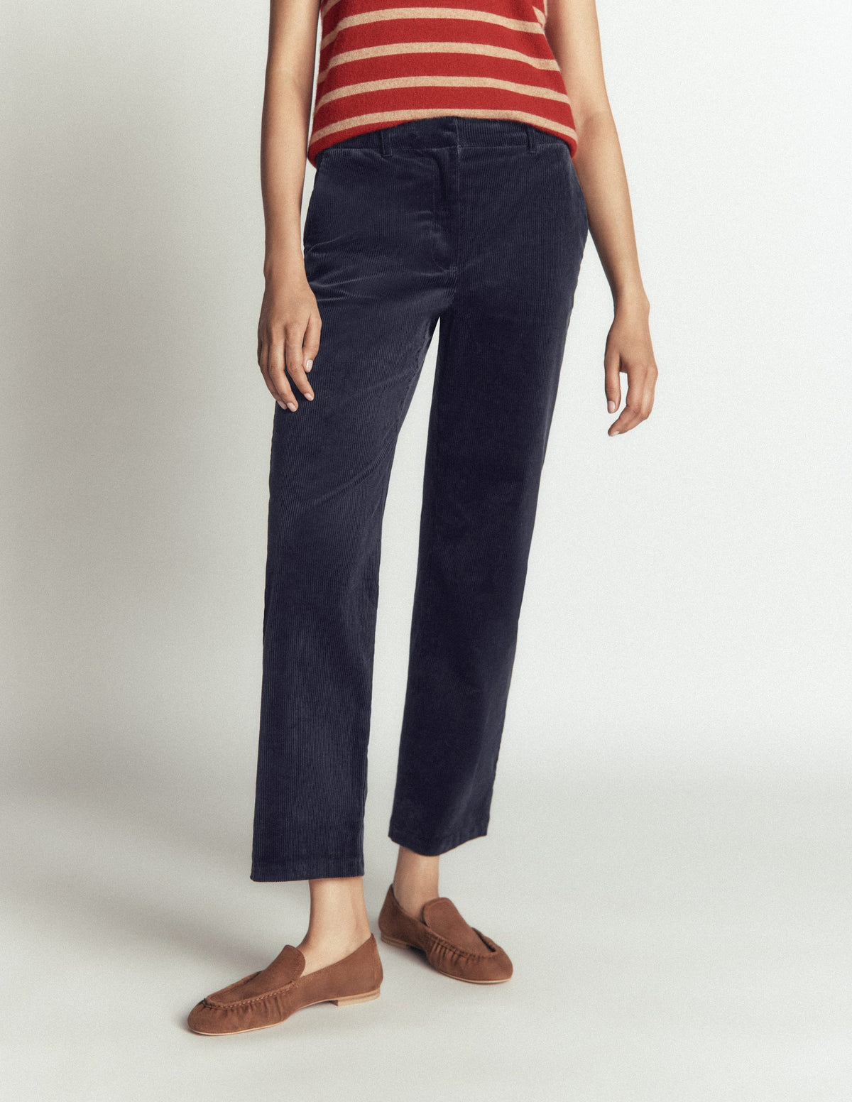 Canonbury Cord 7/8 Trousers-Navy - Image 4