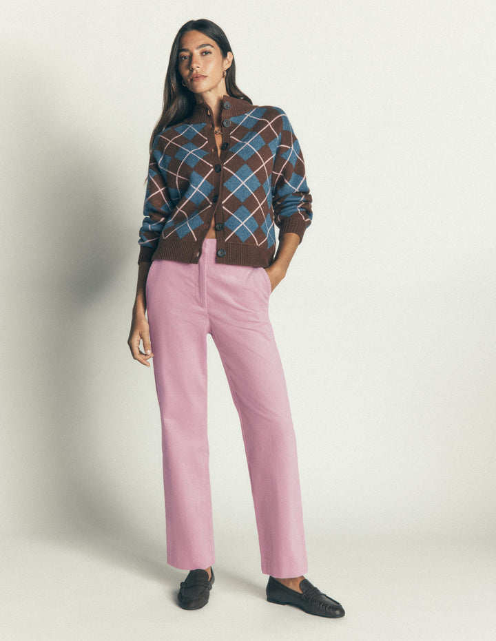 Canonbury Cord Trousers-Pink Violet