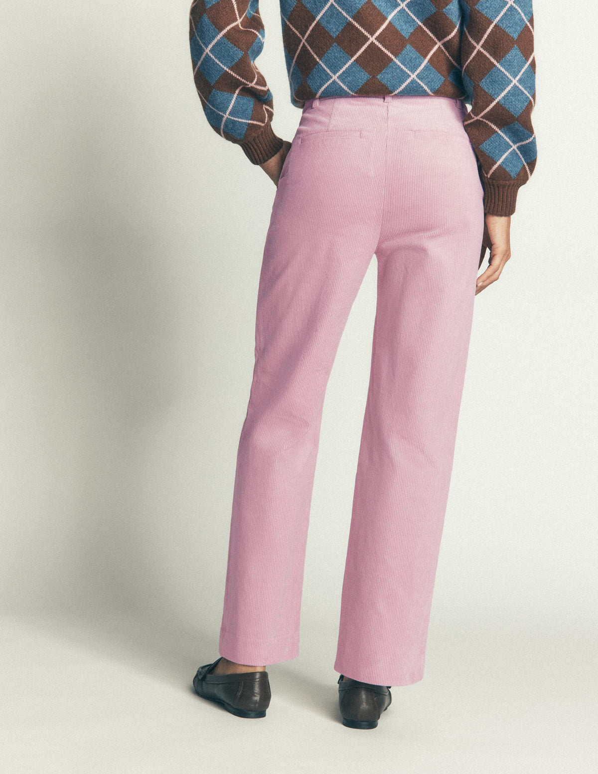 Canonbury Cord 7/8 Trousers-Pink Violet - Image 3