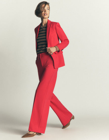 Belgravia Ponte Trousers-Royal Red