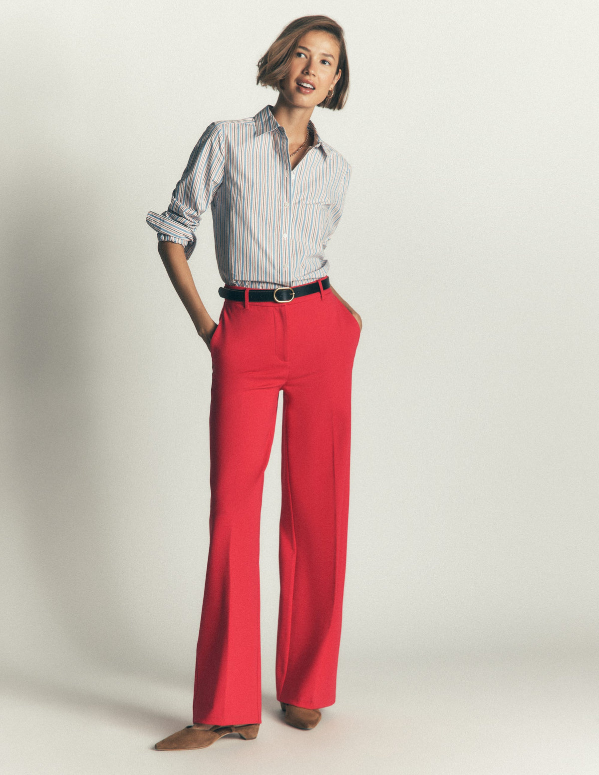 Belgravia Ponte Trousers-Royal Red-6