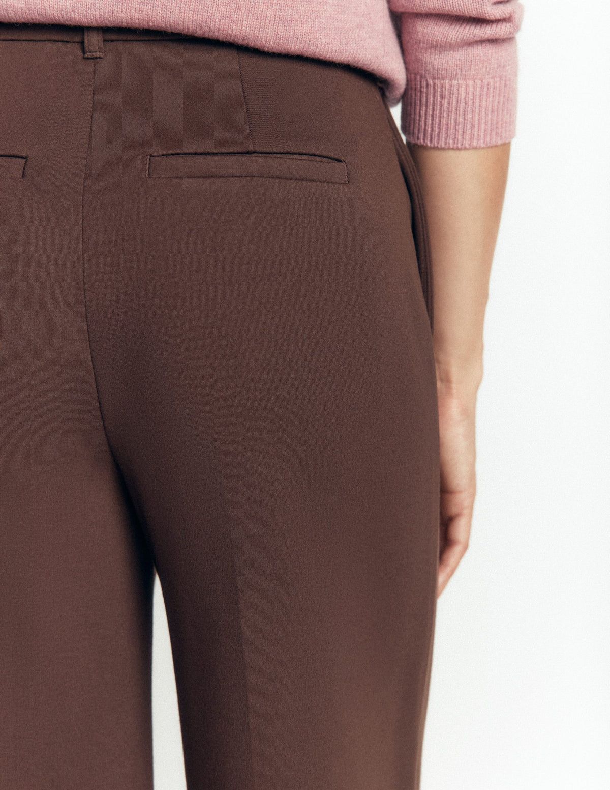 Belgravia Ponte Trousers-Bitter Chocolate - Image 2