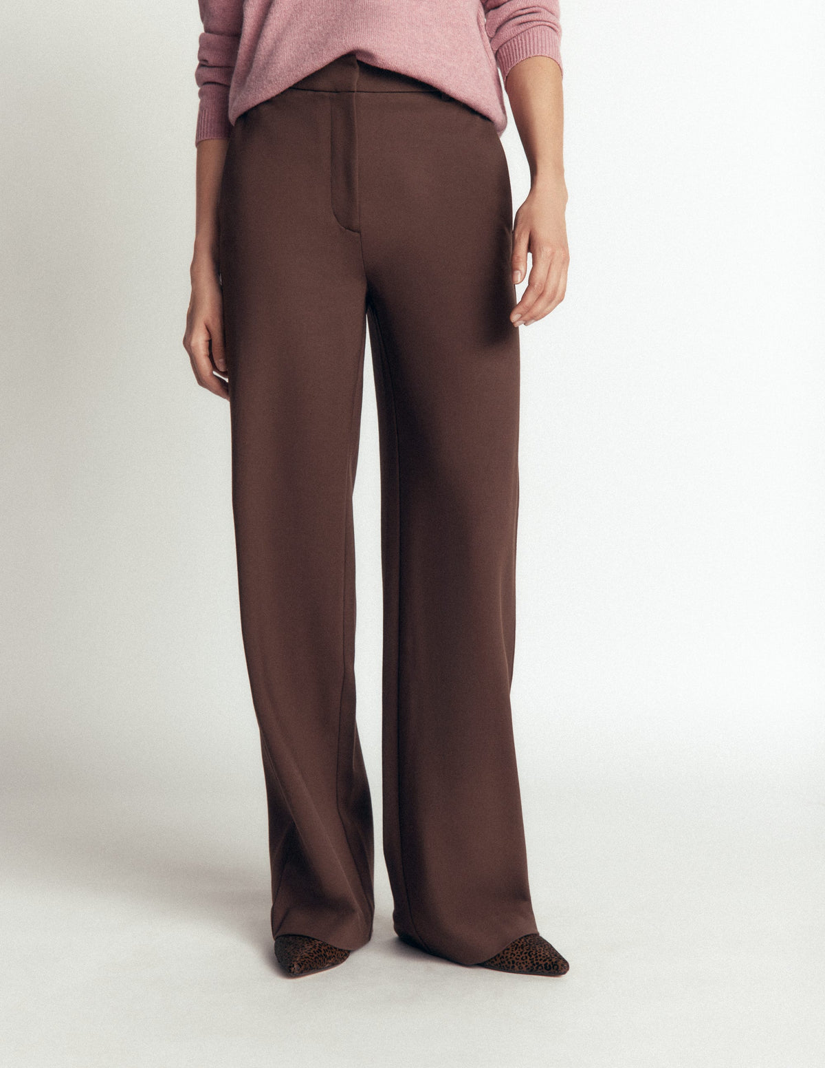 Belgravia Ponte Trousers-Bitter Chocolate - Image 4