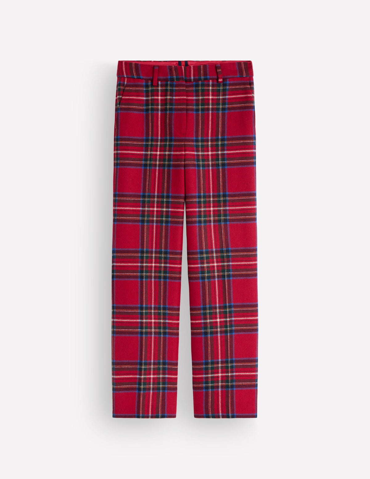 Canonbury Wool Blend Trousers-Red Check - Image 7