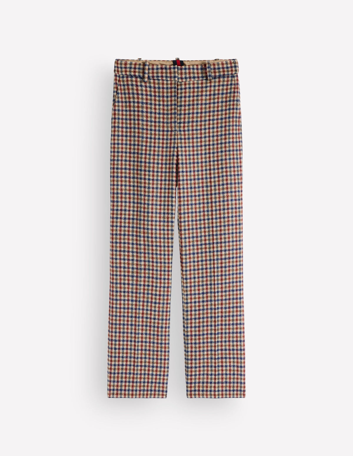 Canonbury Wool Blend Trousers-Ivory, Blue and Maroon Check - Image 11