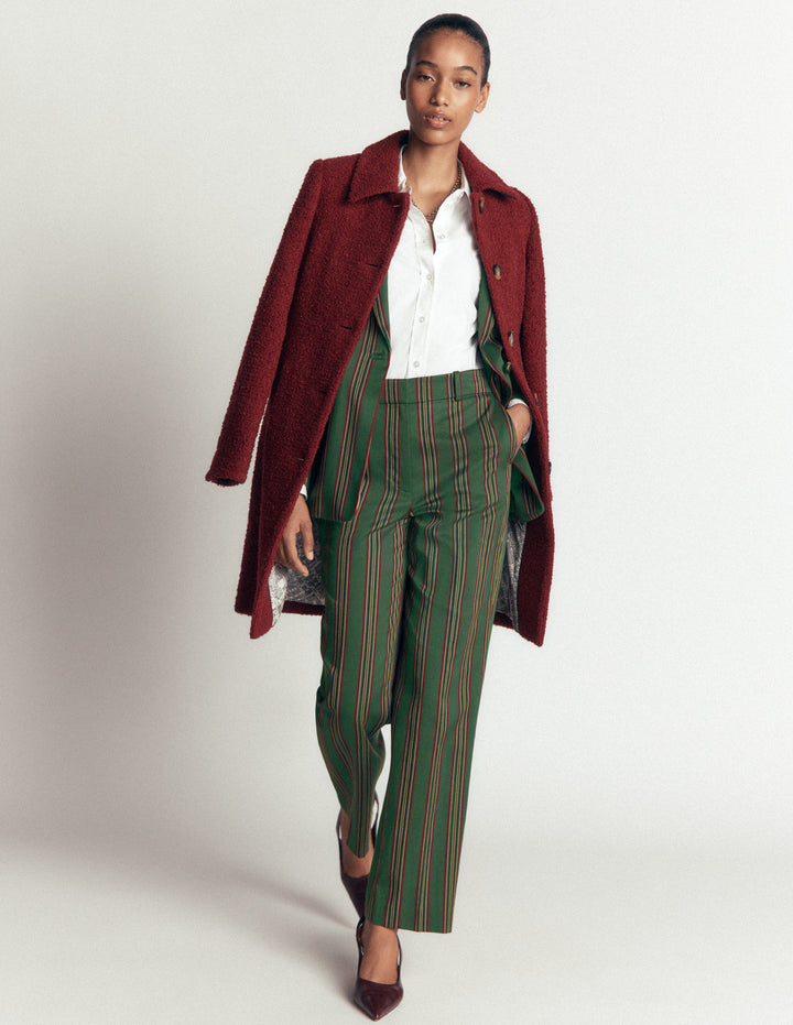 Canonbury Tailored Trousers-Green Stripe