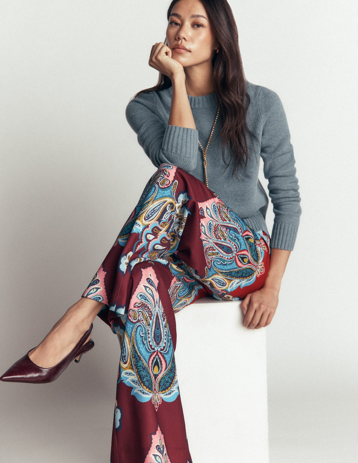Belgravia Occasion Trousers-Multi, Popping Paisley-5