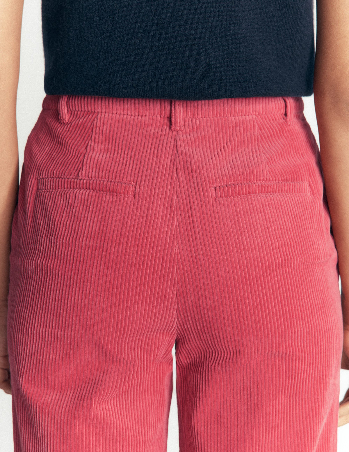 Fitzrovia Cord Column Trousers-Cherry Blush - Image 5