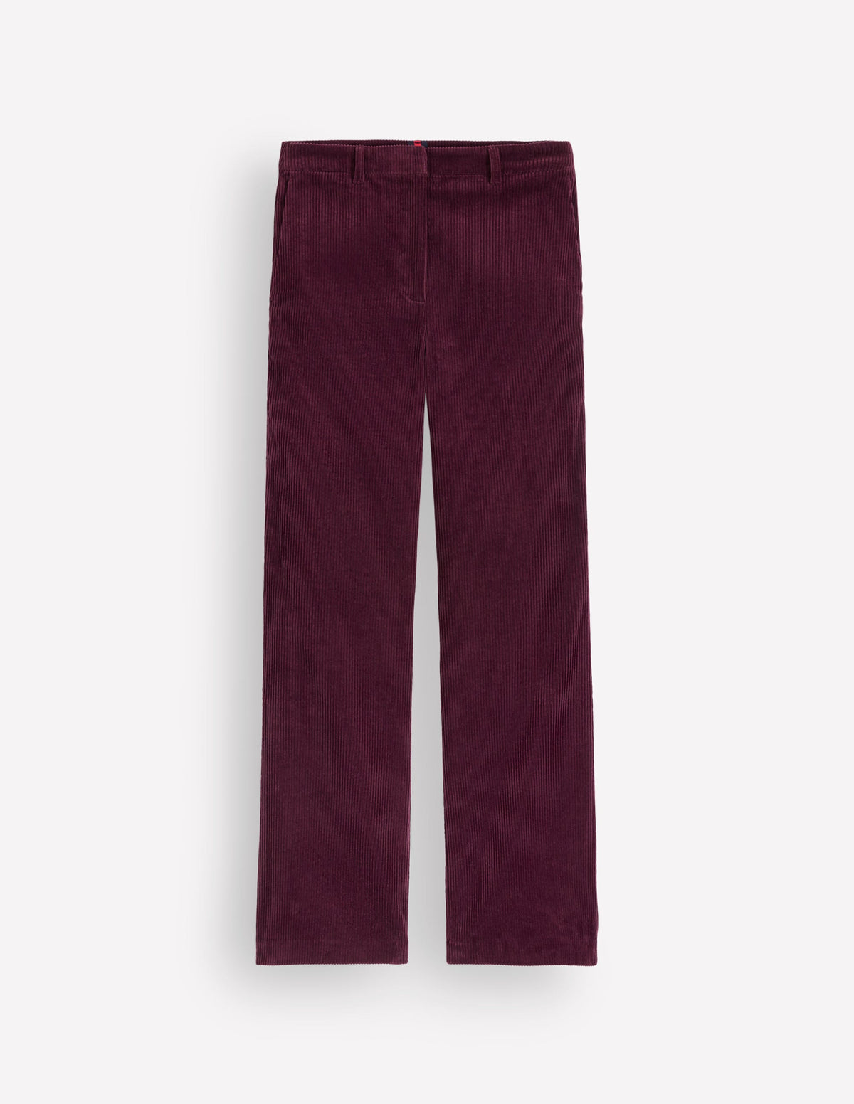 Fitzrovia Cord Column Trousers-Dark Cherry-6
