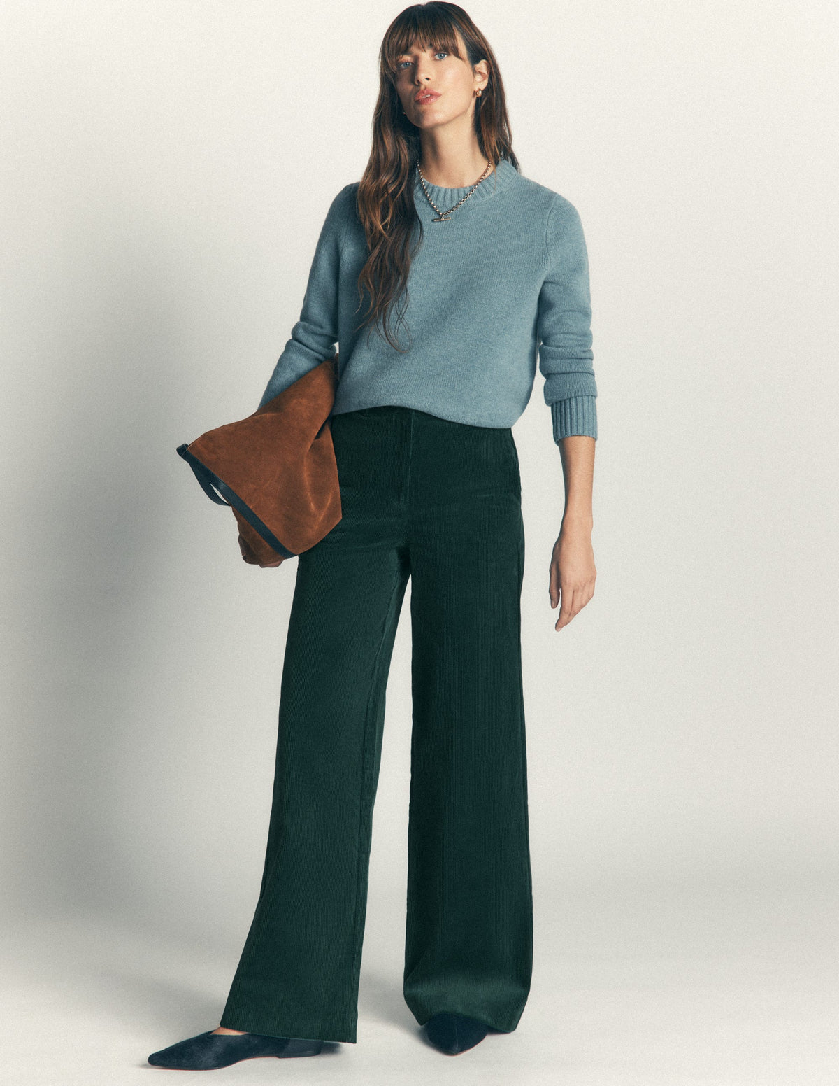 Belgravia Cord Trousers-Midnight Teal - Image 5