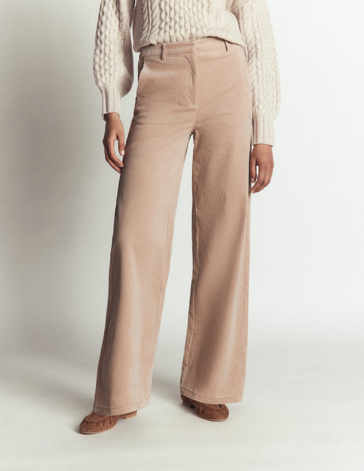Belgravia Cord Trousers-Latte - Image 4