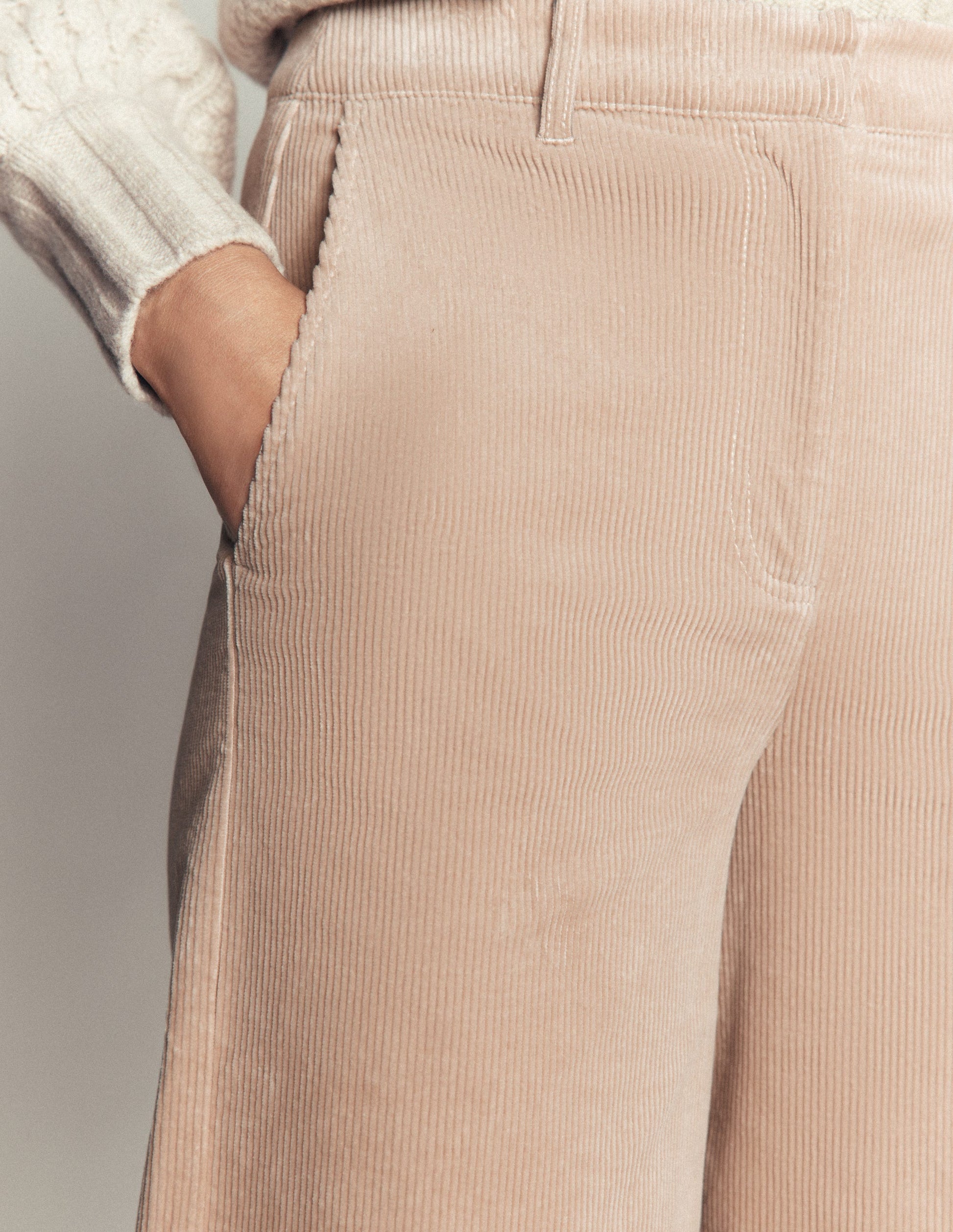 Belgravia Cord Trousers-Latte-5