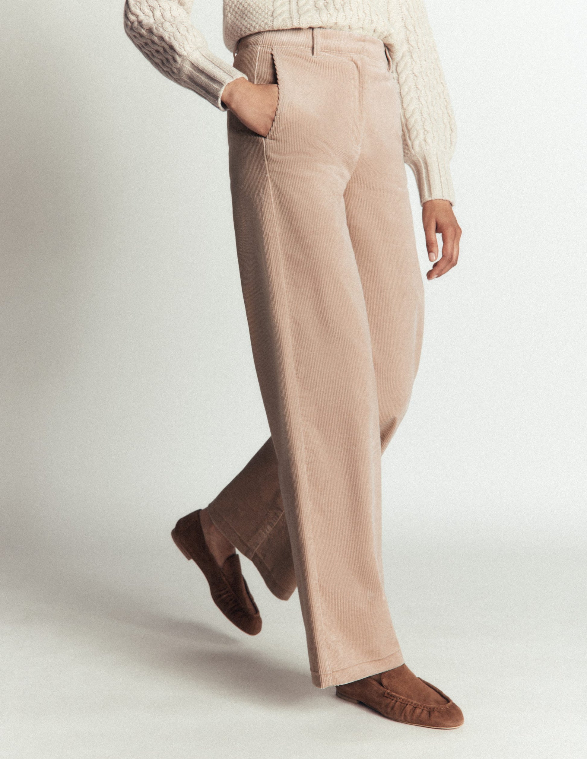 Belgravia Cord Trousers-Latte-6