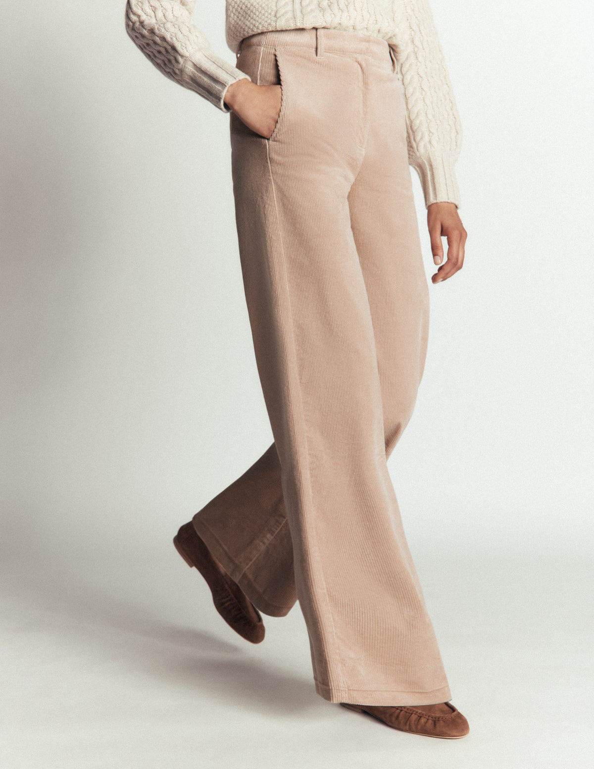 Belgravia Cord Trousers-Latte - Image 6