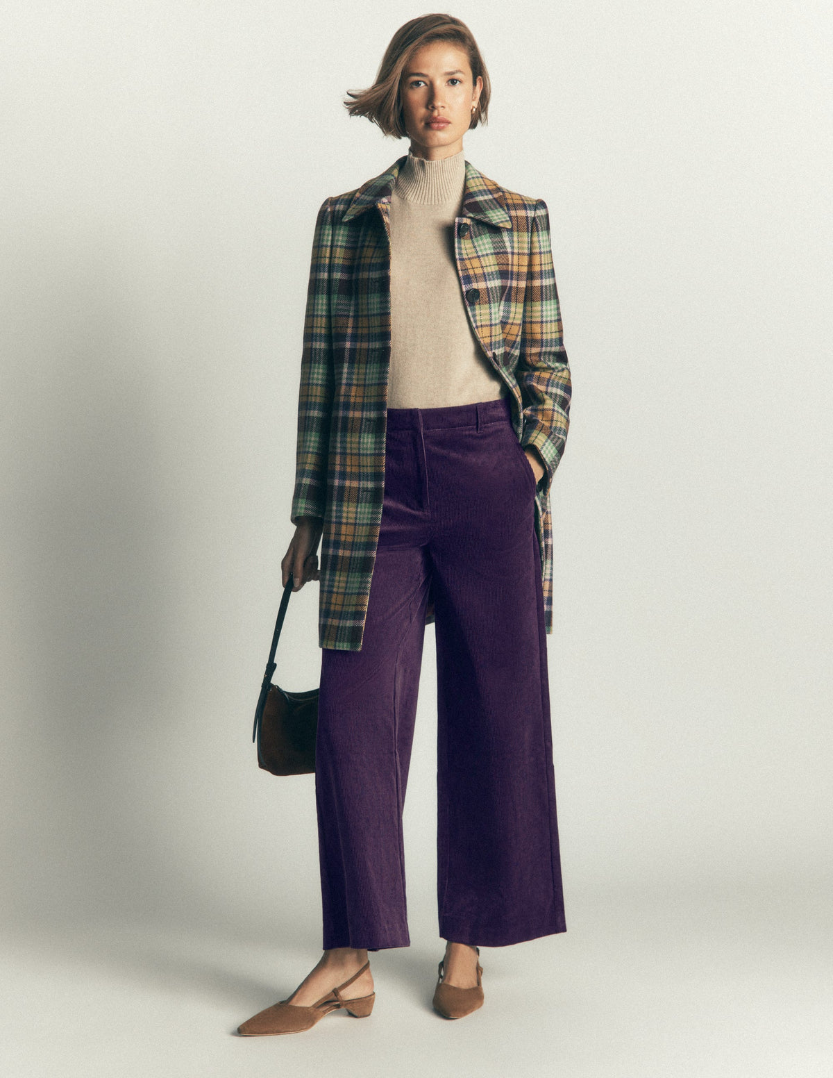 Belgravia Cord Trousers-Deep Grape-1