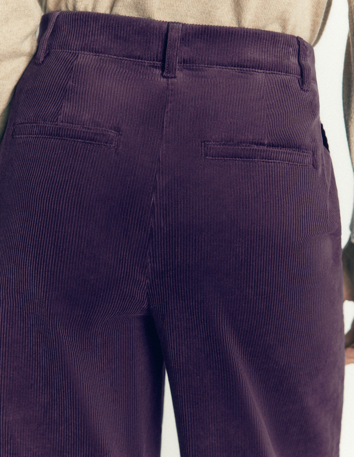 Belgravia Cord Trousers-Deep Grape-2
