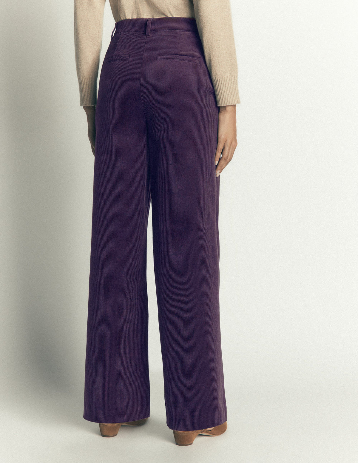 Belgravia Cord Trousers-Deep Grape-3