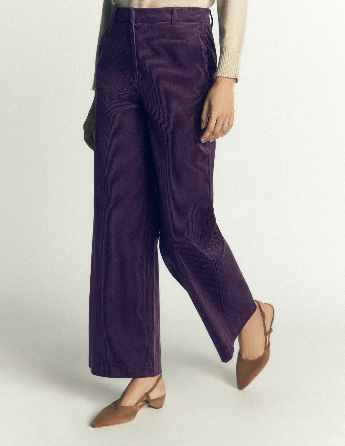 Belgravia Cord Trousers-Deep Grape-4