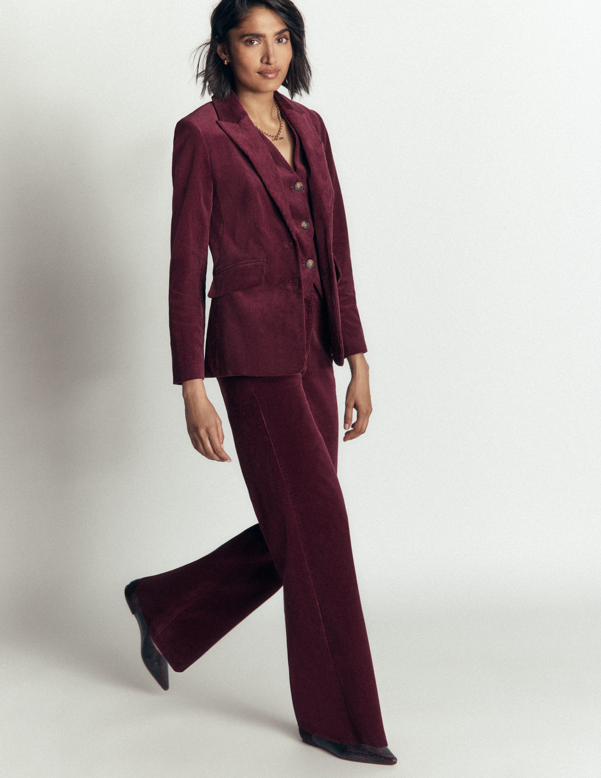 Belgravia Cord Trousers-Dark Crimson-6
