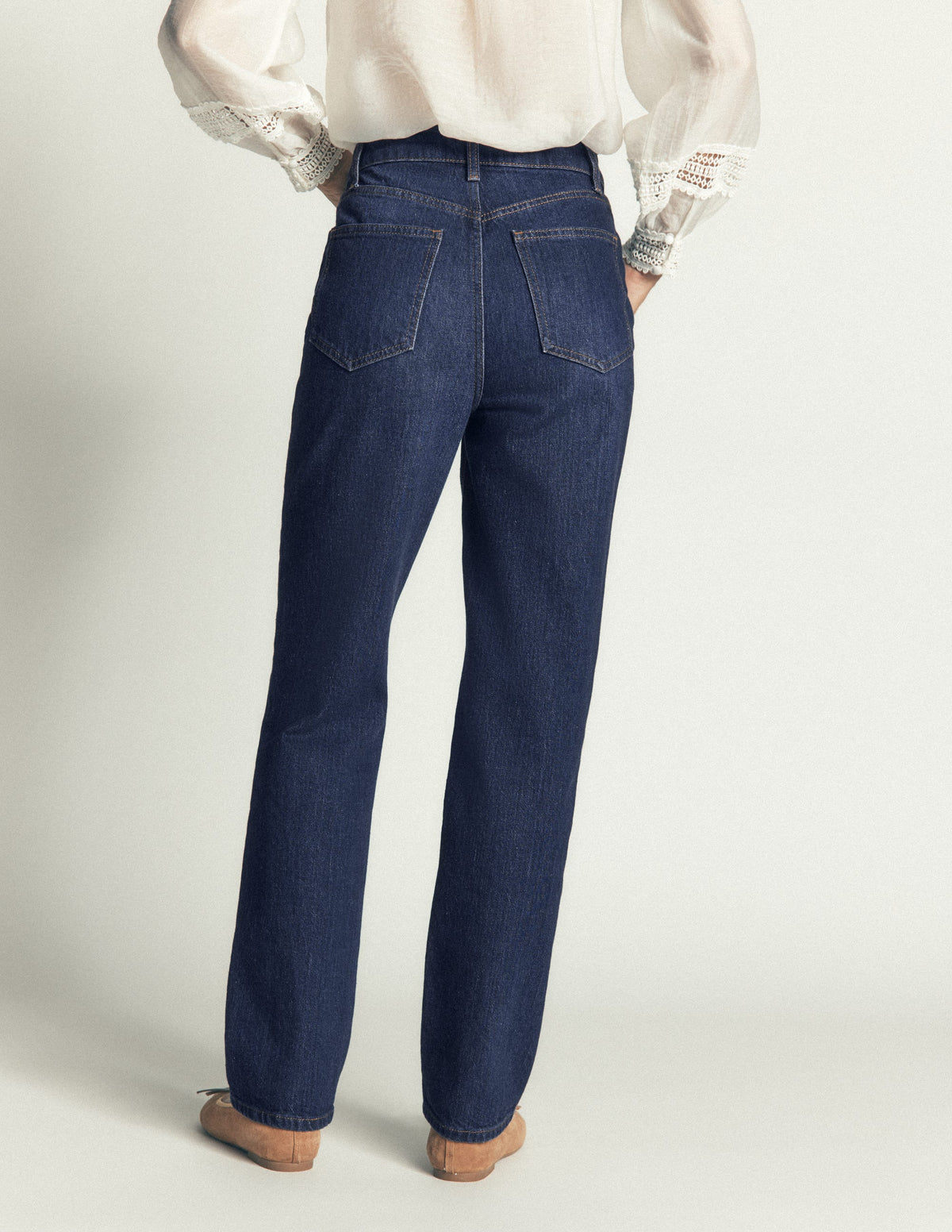 Tapered Leg Jeans-Indigo - Image 3