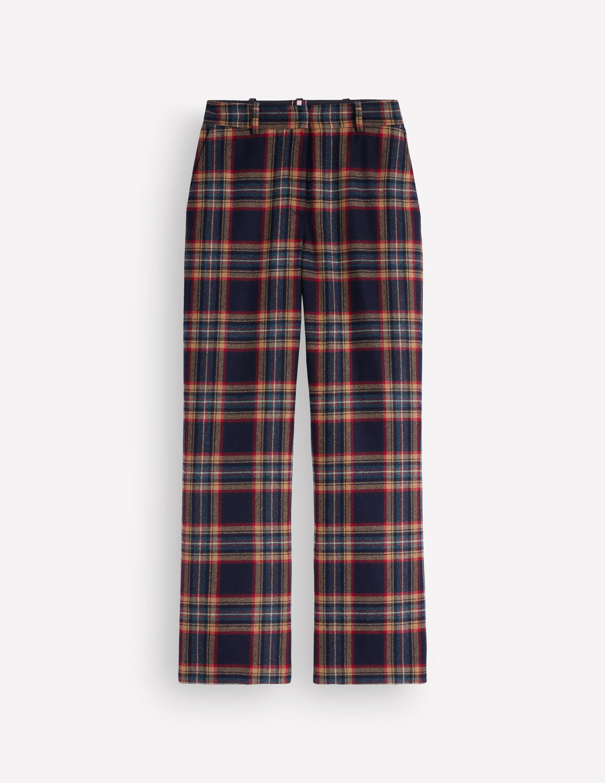 Fitzrovia Wool Blend Trousers-Navy and Camel Check-9