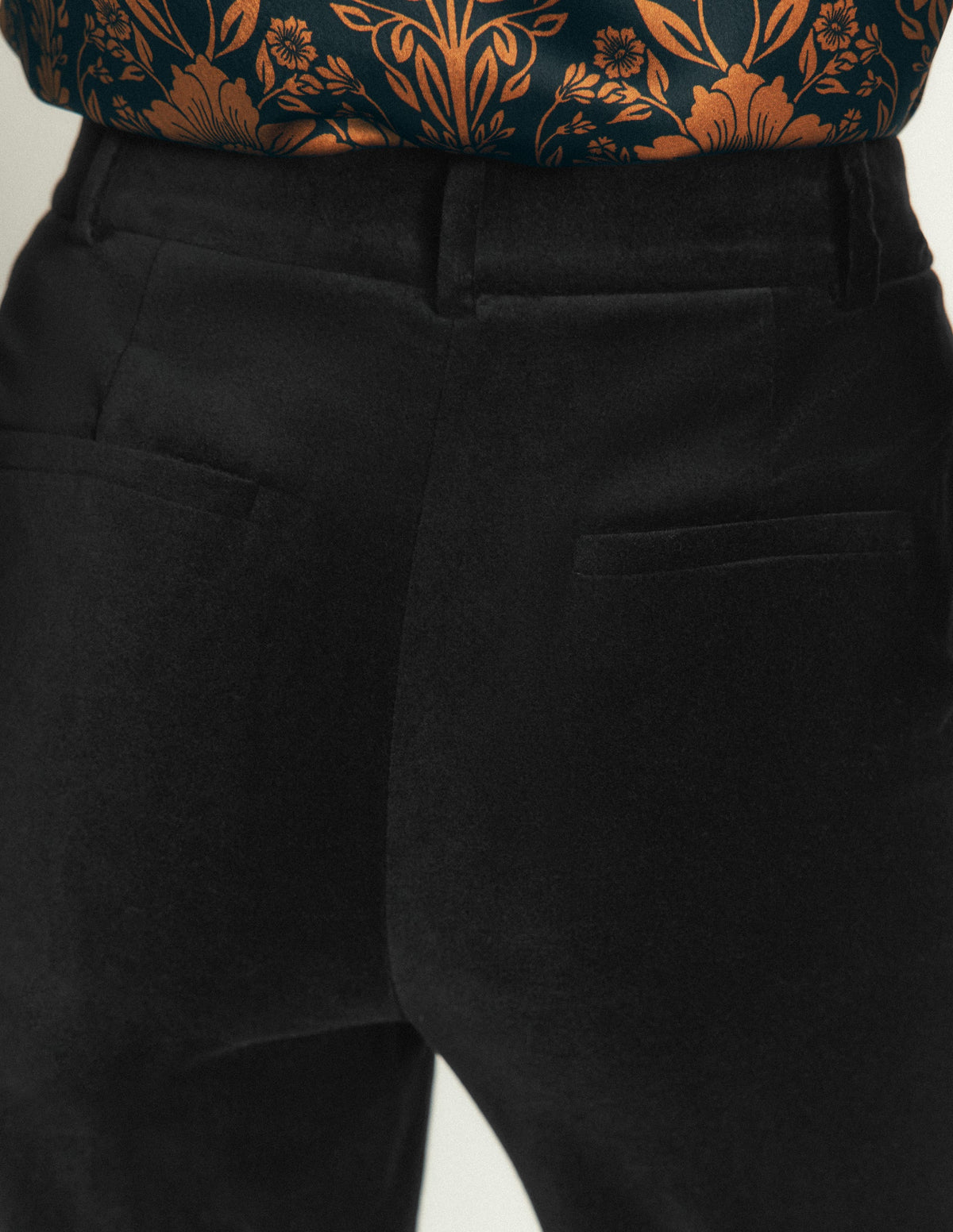 Canonbury Velvet Trousers-Black-6