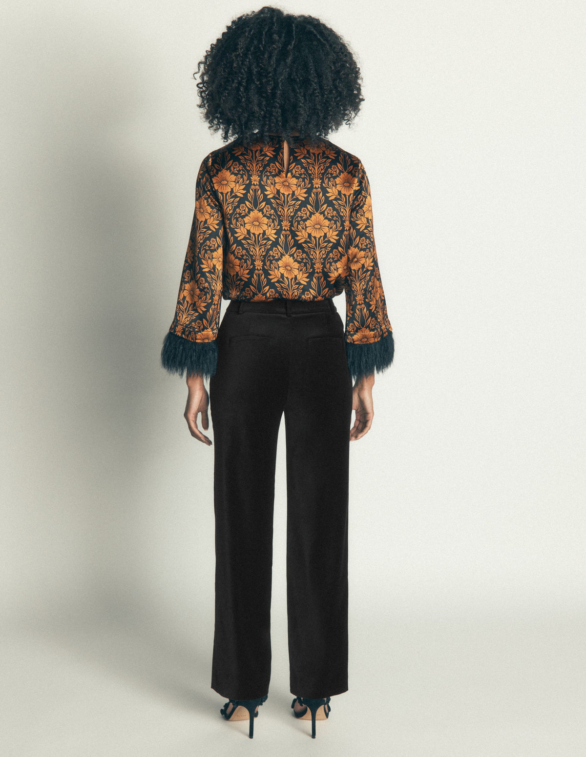 Canonbury Velvet Trousers-Black-8