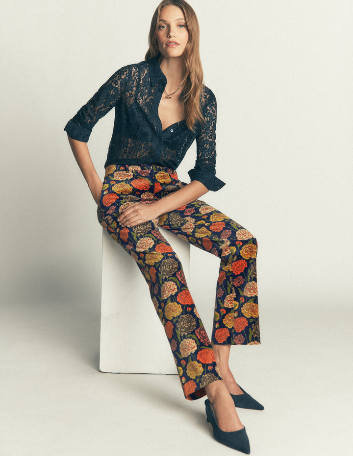 Canonbury Velvet Trousers-Multi, Jewelled Bunch