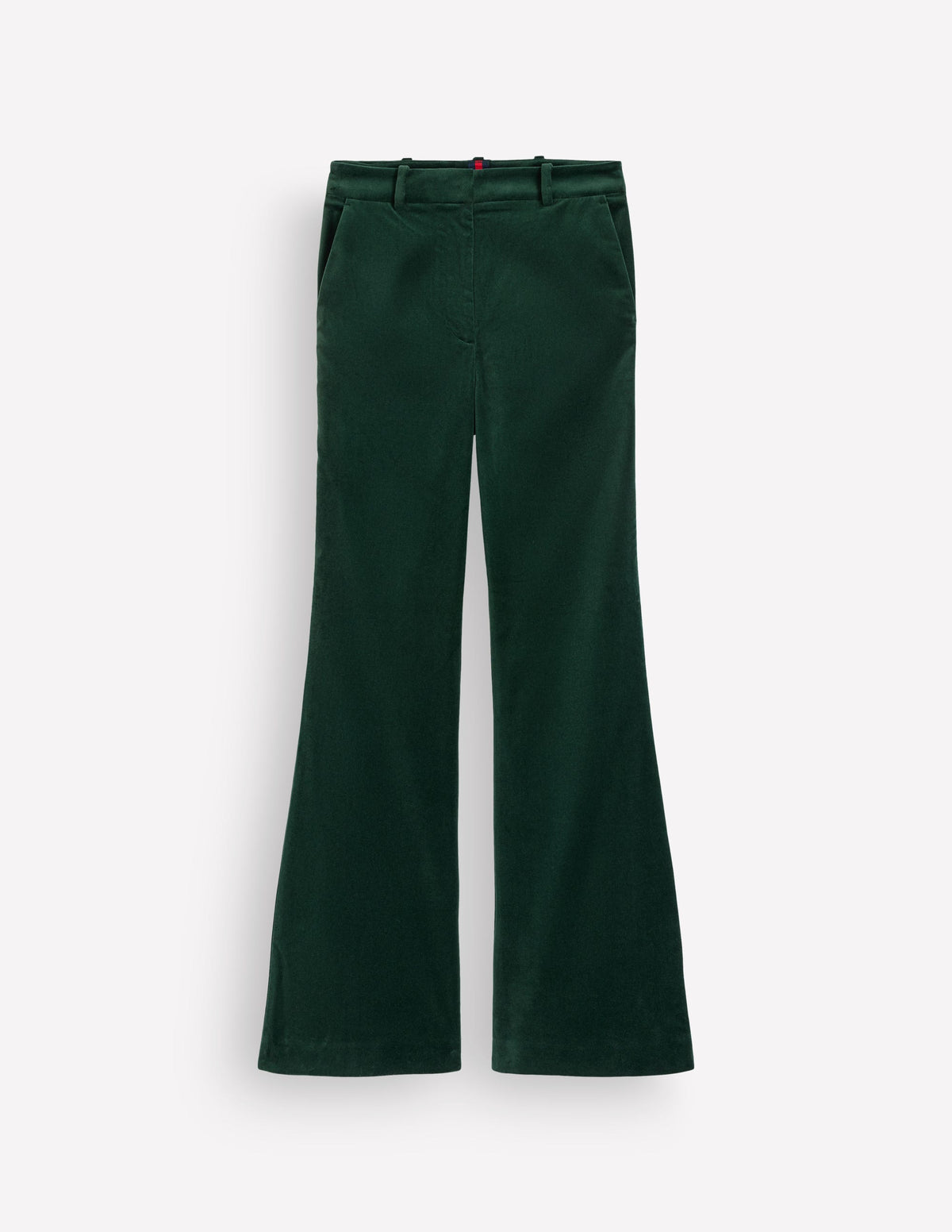 Flare Velvet Trousers-Midnight Emerald - Image 7
