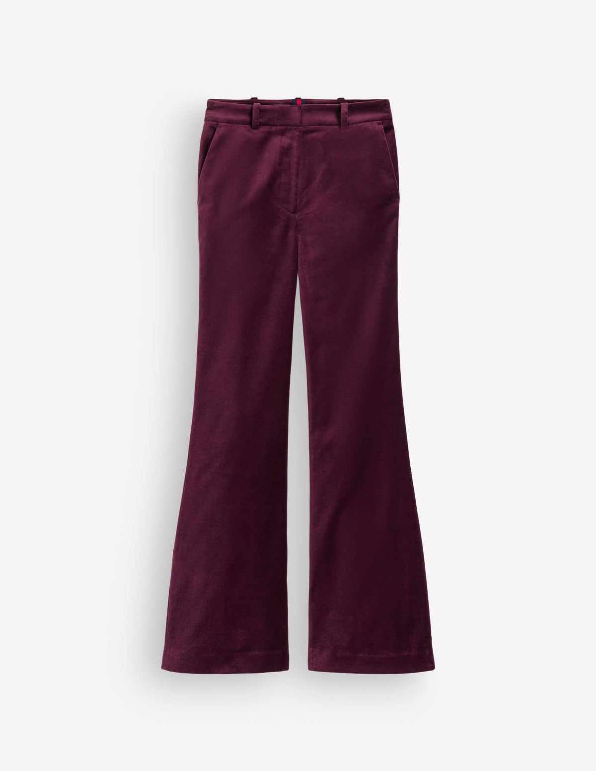 Flare Velvet Trousers-Deep Cherry-7
