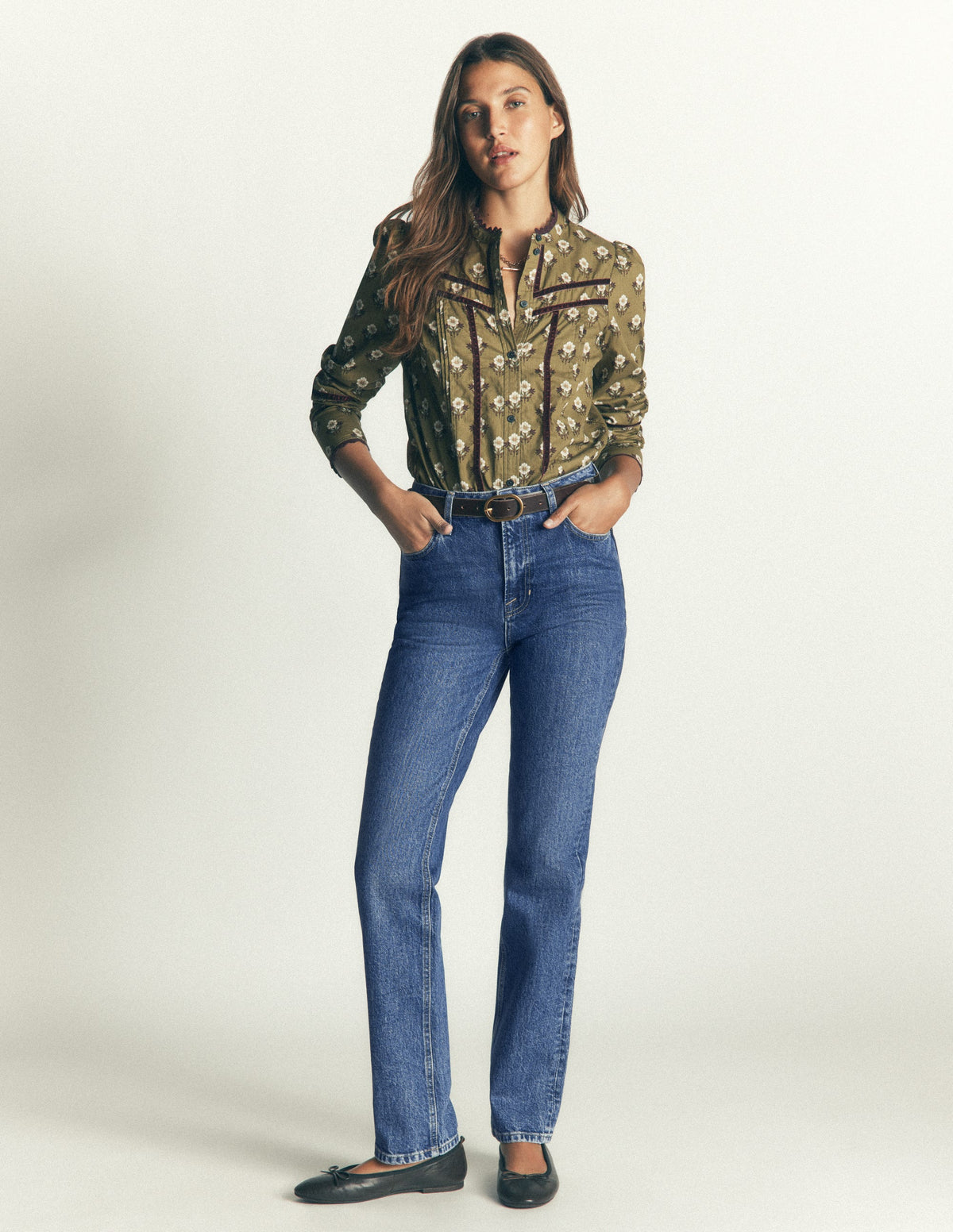 High Rise Slim Jeans-Mid Vintage-1