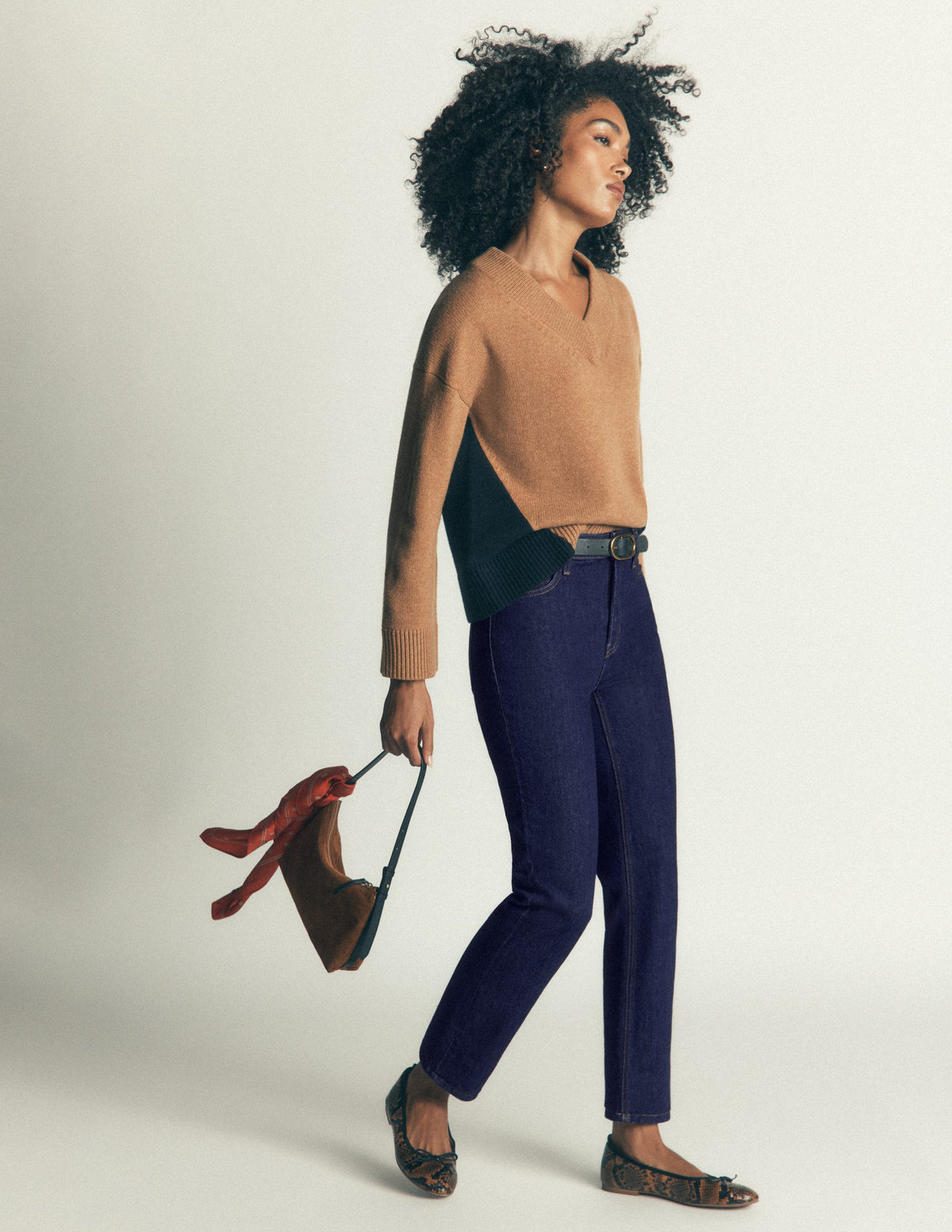High Rise Slim Jeans-Indigo-1