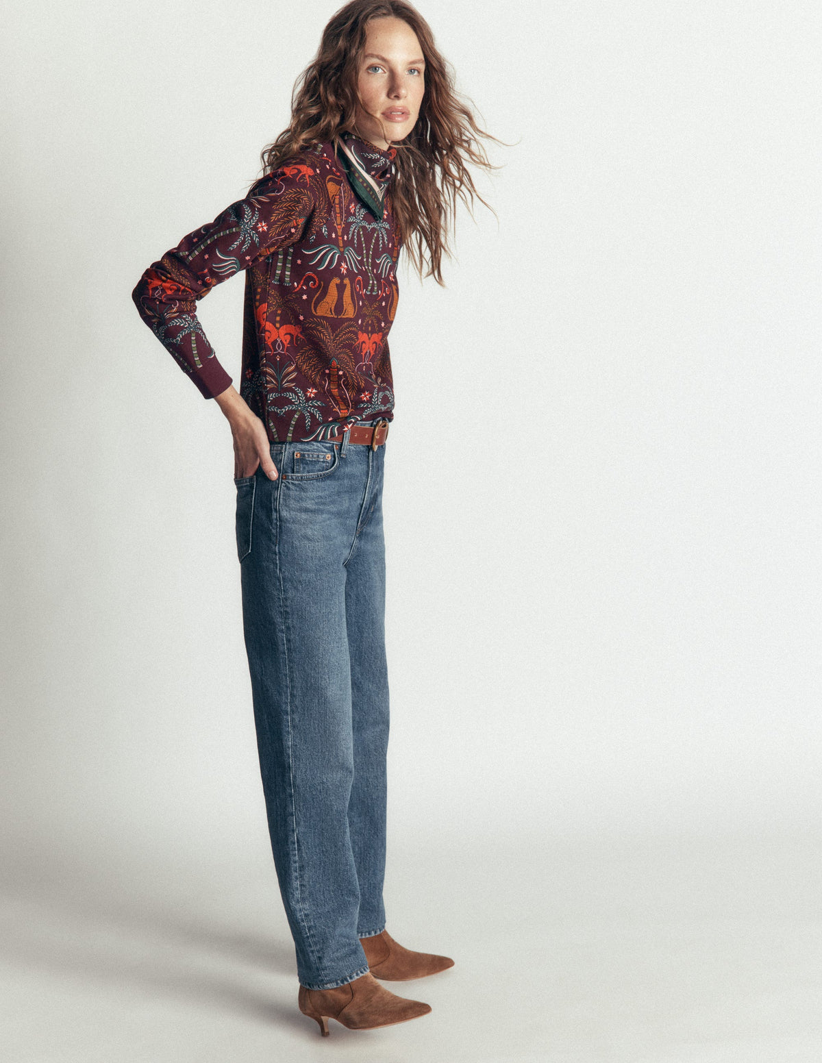 Rosa Printed Sweatshirt-Jungle Charm Placement-4