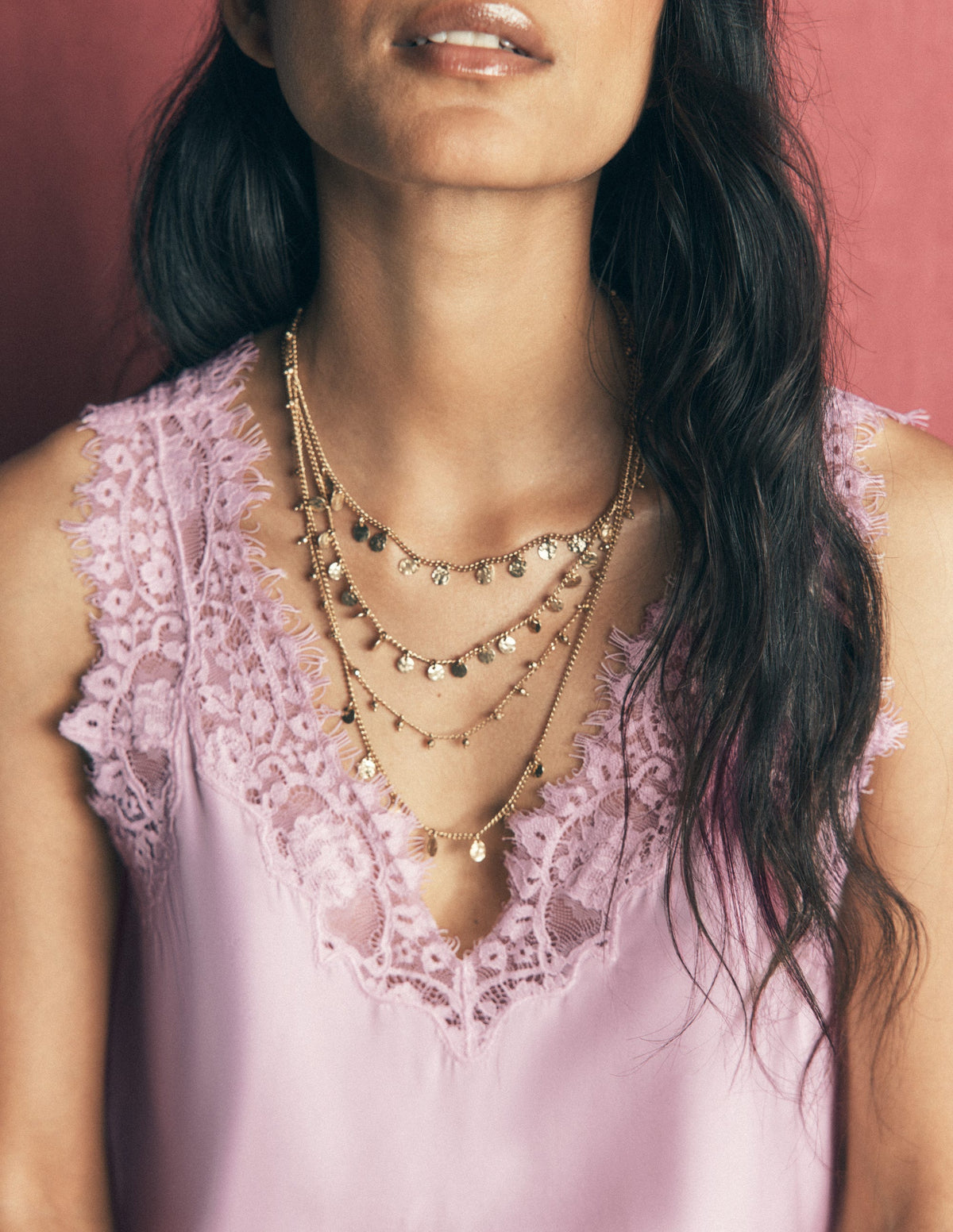 Ara Silk Blend Lace Cami-Quartz Pink-2